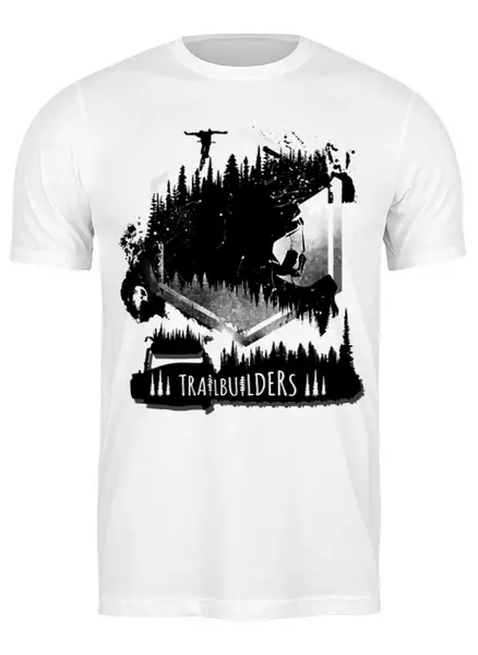Заказать мужскую футболку в Москве. Футболка классическая Mountain Bike от oneredfoxstore@gmail.com - готовые дизайны и нанесение принтов.