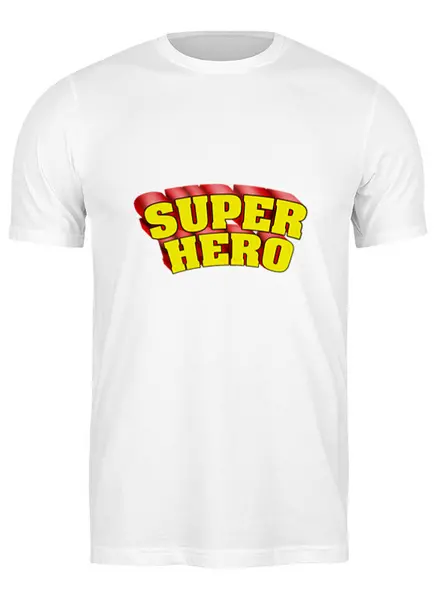Заказать мужскую футболку в Москве. Футболка классическая Super hero от THE_NISE  - готовые дизайны и нанесение принтов.