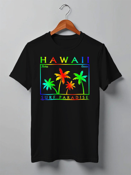 Заказать мужскую футболку в Москве. Футболка классическая HAWAII от balden - готовые дизайны и нанесение принтов.