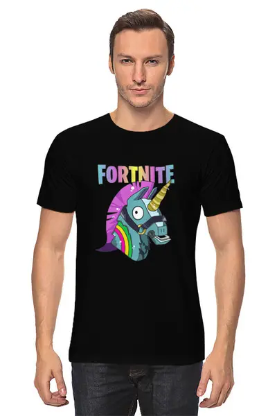 Заказать мужскую футболку в Москве. Футболка классическая FORTNITE от geekbox - готовые дизайны и нанесение принтов.