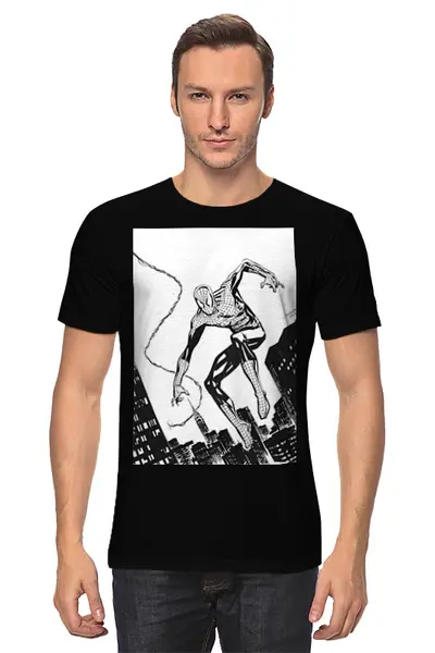 Заказать мужскую футболку в Москве. Футболка классическая Spider-man  от Tomás Torquemada - готовые дизайны и нанесение принтов.