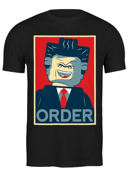 Заказать мужскую футболку в Москве. Футболка классическая Лего Президент от printik - готовые дизайны и нанесение принтов.