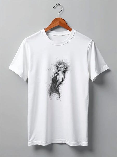 Заказать мужскую футболку в Москве. Футболка классическая Marilyn Monroe от Leichenwagen - готовые дизайны и нанесение принтов.