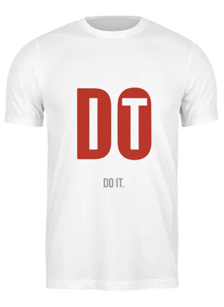 Заказать мужскую футболку в Москве. Футболка классическая Сделай Это от MariYang  - готовые дизайны и нанесение принтов.