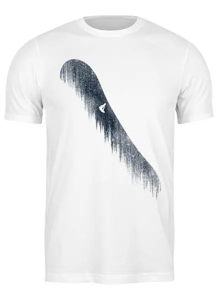 Заказать мужскую футболку в Москве. Футболка классическая Snowboard от oneredfoxstore@gmail.com - готовые дизайны и нанесение принтов.