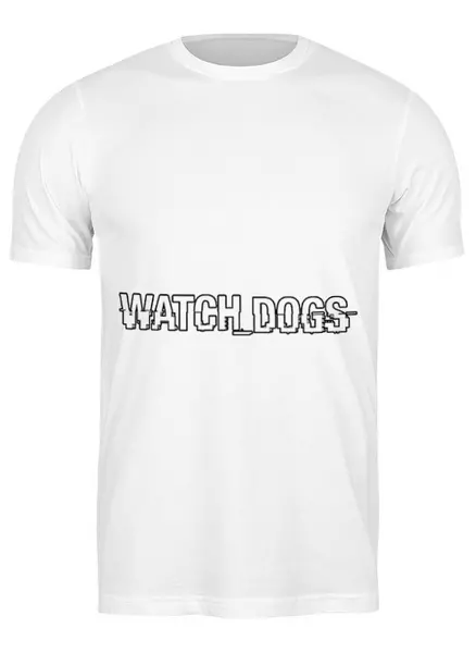 Заказать мужскую футболку в Москве. Футболка классическая Watch_Dogs by PJ от bloodw7nd - готовые дизайны и нанесение принтов.