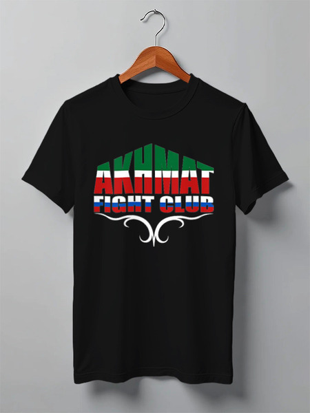 Заказать мужскую футболку в Москве. Футболка классическая Футболка "Fight Club AKHMAT" от Re  Tyan - готовые дизайны и нанесение принтов.