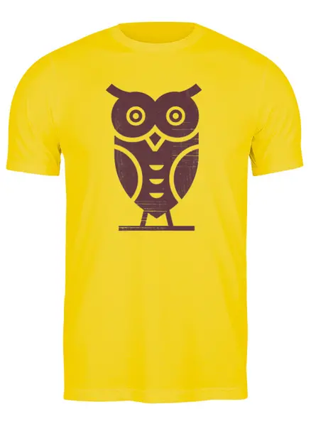 Заказать мужскую футболку в Москве. Футболка классическая Owl Here от oneredfoxstore@gmail.com - готовые дизайны и нанесение принтов.