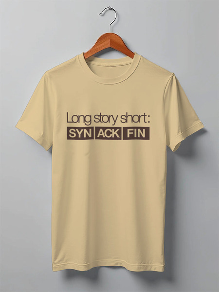 Заказать мужскую футболку в Москве. Футболка классическая LONG STORY SHORT от darkdrag@badboot.ru - готовые дизайны и нанесение принтов.