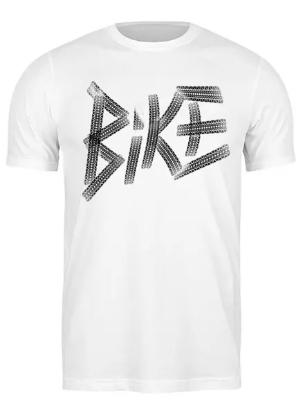 Заказать мужскую футболку в Москве. Футболка классическая Mountain Bike от oneredfoxstore@gmail.com - готовые дизайны и нанесение принтов.
