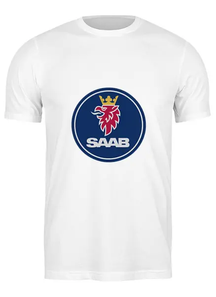 Заказать мужскую футболку в Москве. Футболка классическая SAAB  от DESIGNER   - готовые дизайны и нанесение принтов.