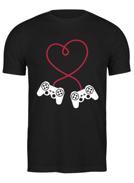 Заказать мужскую футболку в Москве. Футболка классическая Love gamers от skynatural - готовые дизайны и нанесение принтов.