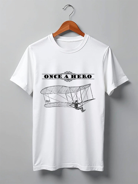 Заказать мужскую футболку в Москве. Футболка классическая Once A Hero от OEX design - готовые дизайны и нанесение принтов.