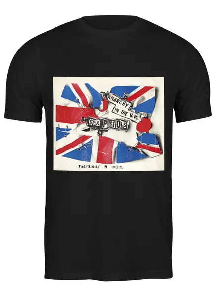 Заказать мужскую футболку в Москве. Футболка классическая Sex pistols от Fedor - готовые дизайны и нанесение принтов.