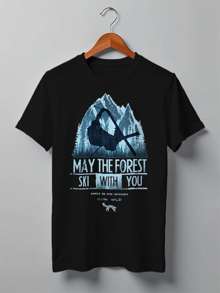 Заказать мужскую футболку в Москве. Футболка классическая Ski Ride от oneredfoxstore@gmail.com - готовые дизайны и нанесение принтов.