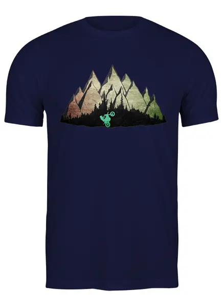 Заказать мужскую футболку в Москве. Футболка классическая Enduro Rider от oneredfoxstore@gmail.com - готовые дизайны и нанесение принтов.