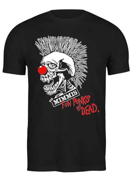 Заказать мужскую футболку в Москве. Футболка классическая Punks Not Dead от Leichenwagen - готовые дизайны и нанесение принтов.