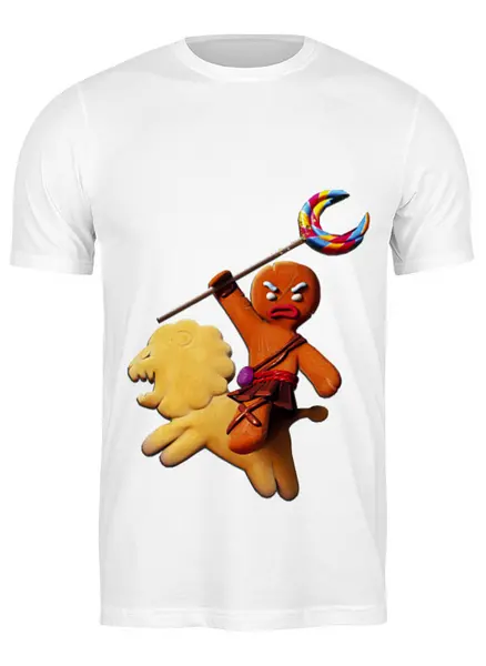 Заказать мужскую футболку в Москве. Футболка классическая Печенька из ШРЕКА от Vinli.shop  - готовые дизайны и нанесение принтов.