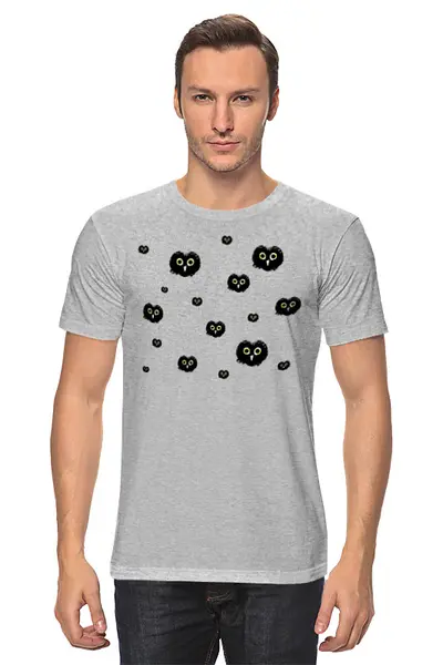 Заказать мужскую футболку в Москве. Футболка классическая Owl Here от oneredfoxstore@gmail.com - готовые дизайны и нанесение принтов.