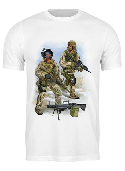 Заказать мужскую футболку в Москве. Футболка классическая US Army от Leichenwagen - готовые дизайны и нанесение принтов.