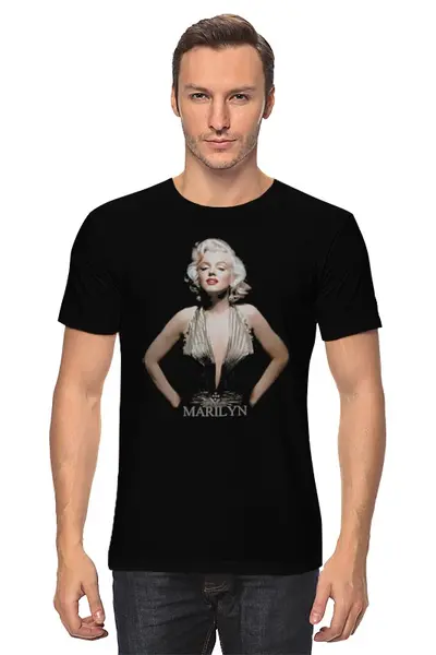 Заказать мужскую футболку в Москве. Футболка классическая Marilyn Monroe  от KinoArt - готовые дизайны и нанесение принтов.