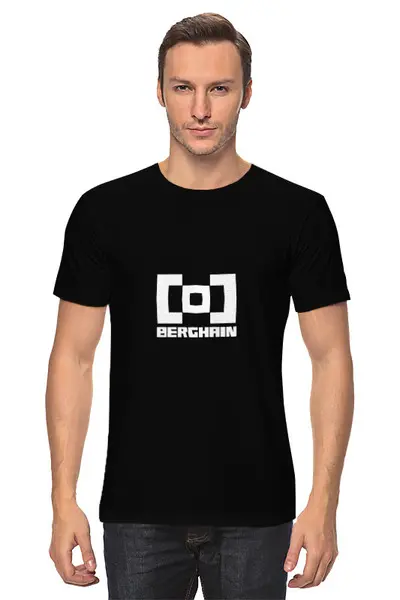 Заказать мужскую футболку в Москве. Футболка классическая Berghain Berlin от Valentina Gorbunova - готовые дизайны и нанесение принтов.
