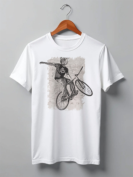 Заказать мужскую футболку в Москве. Футболка классическая Bike Punk  от oneredfoxstore@gmail.com - готовые дизайны и нанесение принтов.