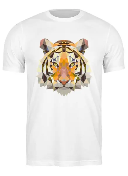 Заказать мужскую футболку в Москве. Футболка классическая Tiger от Polilog - готовые дизайны и нанесение принтов.