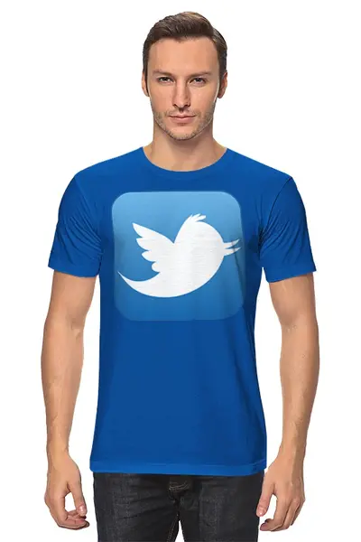 Заказать мужскую футболку в Москве. Футболка классическая Twitter от Jimmy Flash - готовые дизайны и нанесение принтов.