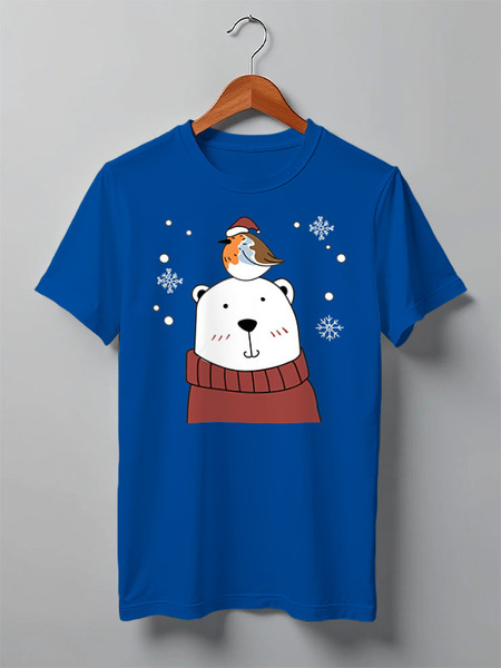 Заказать мужскую футболку в Москве. Футболка классическая Bear Here от oneredfoxstore@gmail.com - готовые дизайны и нанесение принтов.