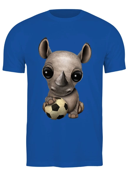 Заказать мужскую футболку в Москве. Футболка классическая Футбол - Носорог от skynatural - готовые дизайны и нанесение принтов.