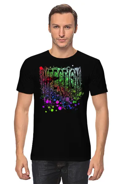 Заказать мужскую футболку в Москве. Футболка классическая Infection от oneredfoxstore@gmail.com - готовые дизайны и нанесение принтов.