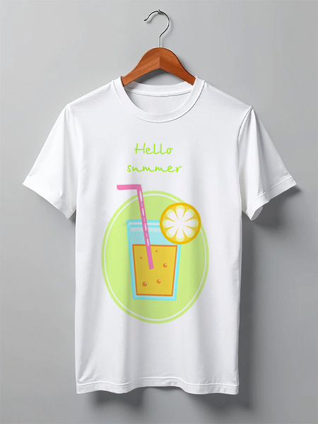 Заказать мужскую футболку в Москве. Футболка классическая Cocktail summer от Kerrie Compodoniko - готовые дизайны и нанесение принтов.