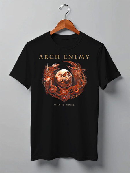 Заказать мужскую футболку в Москве. Футболка классическая Arch Enemy от Leichenwagen - готовые дизайны и нанесение принтов.