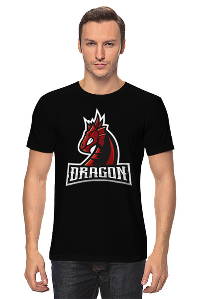 Заказать мужскую футболку в Москве. Футболка классическая Dragon от skynatural - готовые дизайны и нанесение принтов.