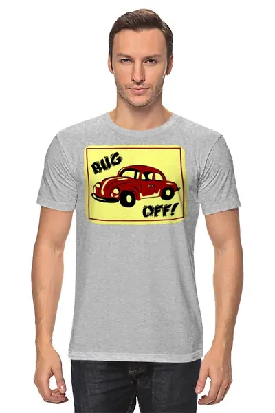 Заказать мужскую футболку в Москве. Футболка классическая Bug Off от Leichenwagen - готовые дизайны и нанесение принтов.