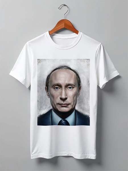 Заказать мужскую футболку в Москве. Футболка классическая путин от niggalay - готовые дизайны и нанесение принтов.