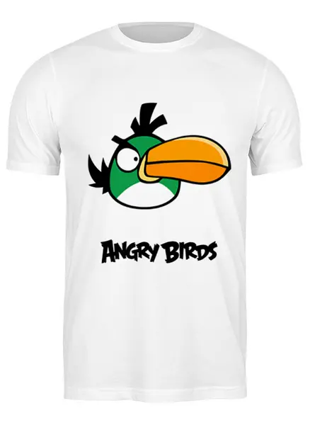 Заказать мужскую футболку в Москве. Футболка классическая Angry Birds от denis01001 - готовые дизайны и нанесение принтов.