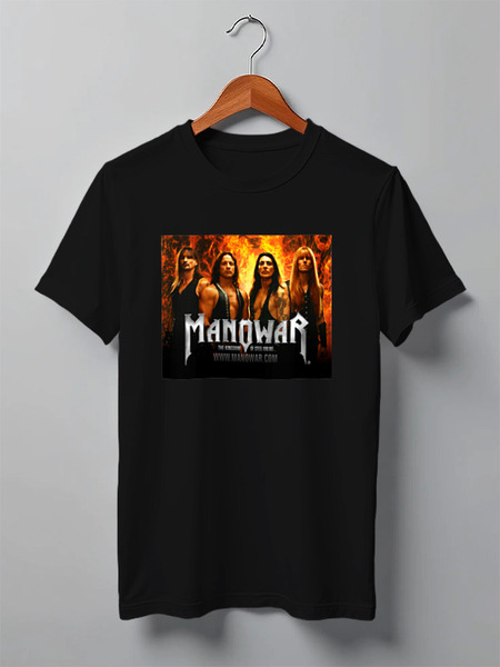 Заказать мужскую футболку в Москве. Футболка классическая Manowar от Fedor - готовые дизайны и нанесение принтов.