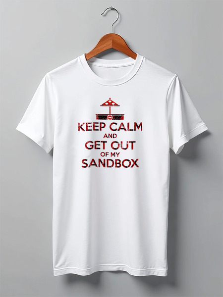 Заказать мужскую футболку в Москве. Футболка классическая Keep calm от eskiss - готовые дизайны и нанесение принтов.
