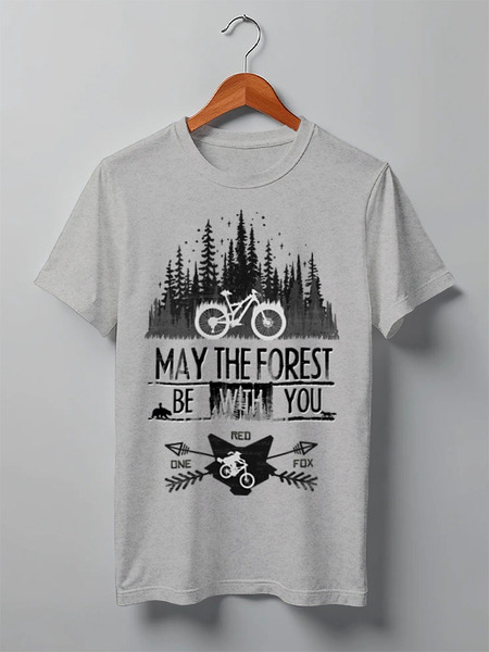 Заказать мужскую футболку в Москве. Футболка классическая Mountain Bike от oneredfoxstore@gmail.com - готовые дизайны и нанесение принтов.