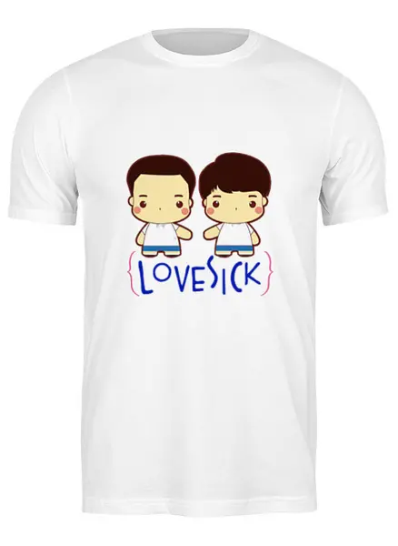 Заказать мужскую футболку в Москве. Футболка классическая Love Sick от dex-ter-83@yandex.ru - готовые дизайны и нанесение принтов.