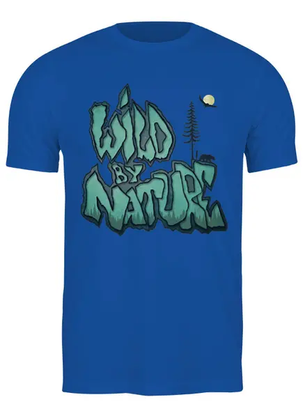 Заказать мужскую футболку в Москве. Футболка классическая Wild By Nature от oneredfoxstore@gmail.com - готовые дизайны и нанесение принтов.