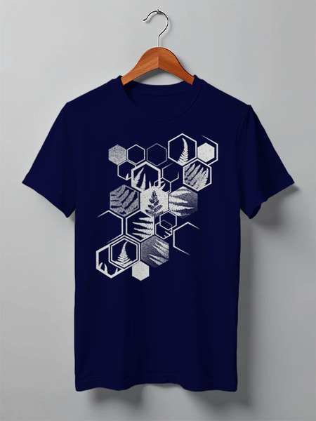 Заказать мужскую футболку в Москве. Футболка классическая Hexagonal Fern от oneredfoxstore@gmail.com - готовые дизайны и нанесение принтов.