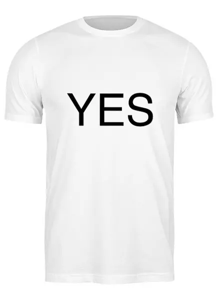Заказать мужскую футболку в Москве. Футболка классическая YES\NO от Алёна Пухова - готовые дизайны и нанесение принтов.