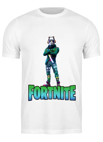 Заказать мужскую футболку в Москве. Футболка классическая Fortnite от  PRO_DESIGN - готовые дизайны и нанесение принтов.
