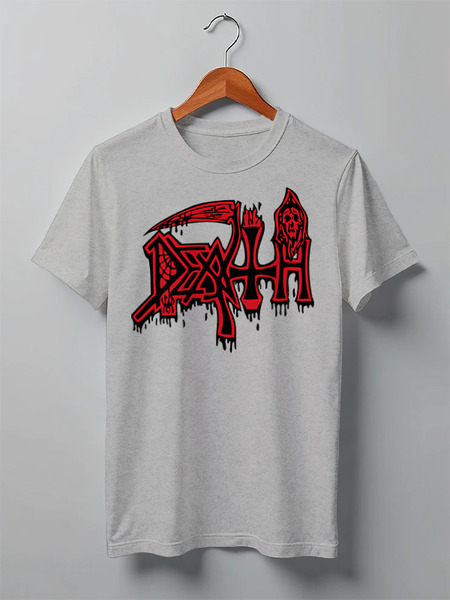 Заказать мужскую футболку в Москве. Футболка классическая Death band от Leichenwagen - готовые дизайны и нанесение принтов.