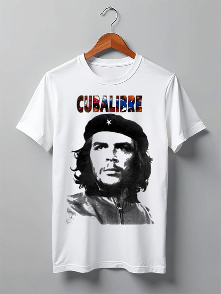 Заказать мужскую футболку в Москве. Футболка классическая Cuba libre, Hasta La. Victoria Siempre! от madw - готовые дизайны и нанесение принтов.