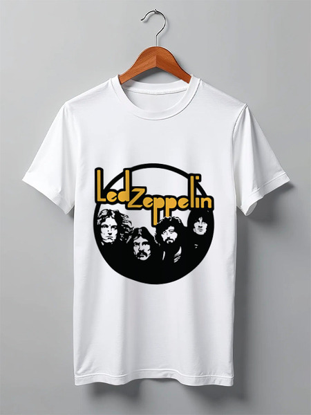 Заказать мужскую футболку в Москве. Футболка классическая Led Zeppelin от Easy-store - готовые дизайны и нанесение принтов.