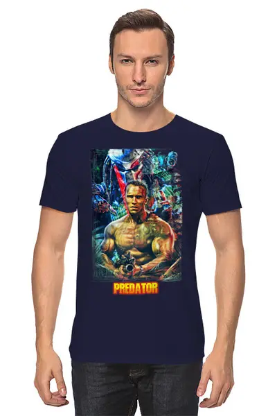 Заказать мужскую футболку в Москве. Футболка классическая ☢PREDATOR☢ от balden - готовые дизайны и нанесение принтов.